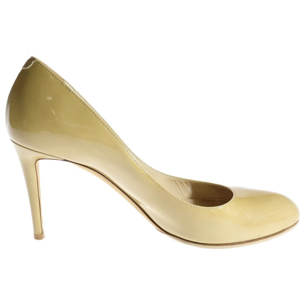 JIMMY CHOO(ジミーチュウ) ヒールパンプス シューズ イエロー エナメル 37 レディース