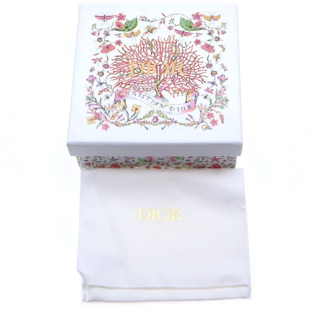 Christian Dior(クリスチャンディオール) レディディオール ロータスウォレット カナージュ パテントレザー コンパクト 三折り財布 イエロー/ゴールド レディース S0181OVRB