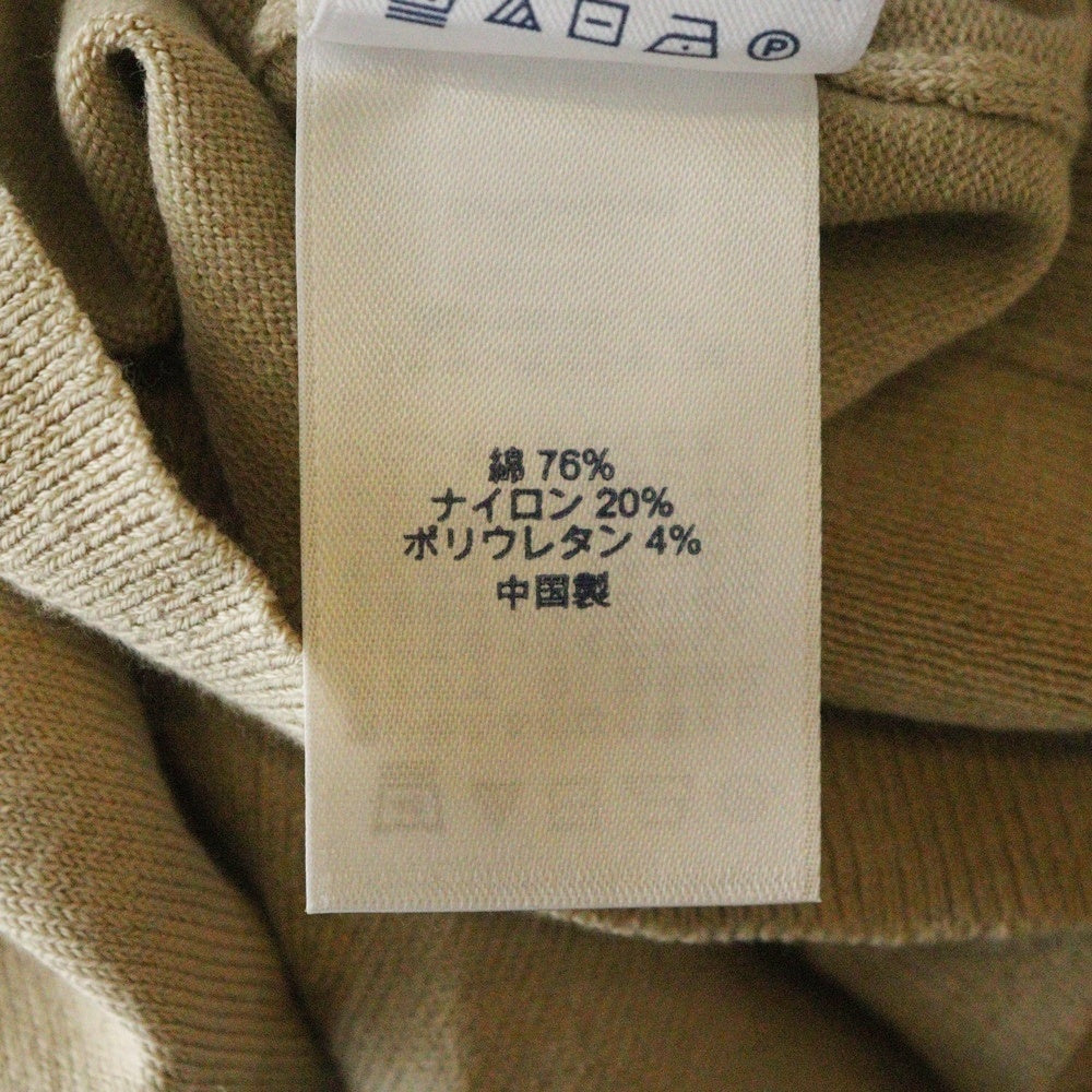 LANDS END(ランズエンド) LANDS'END ランズエンド コットンニット 半袖 クルーネック トップス ベージュ レディース