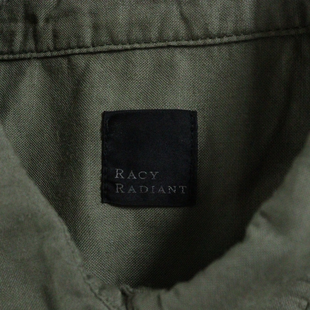 RACY RADIANT(レイシーラディアント) ナイロンワンピース シャツ カーキ レディース 〇