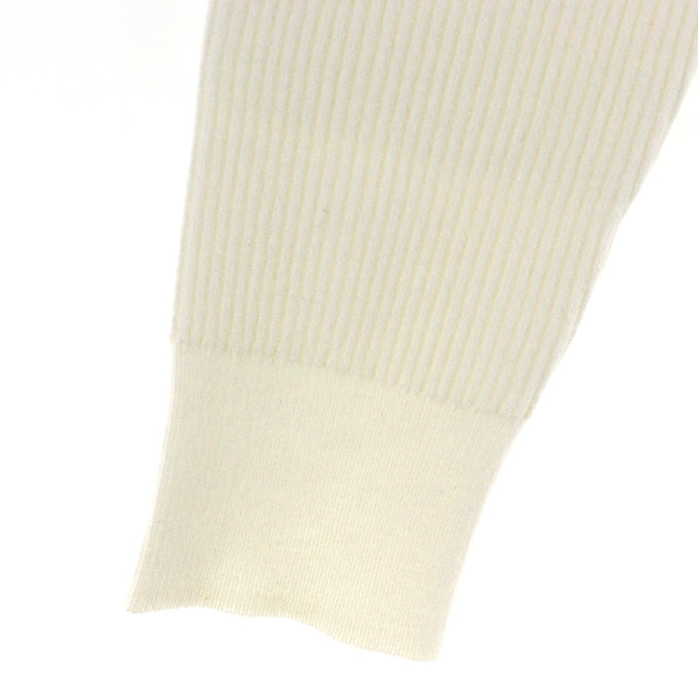 SO close(ソークロース) Vネック ロングスリーブ 長袖 プルオーバー レーヨン リブニット セーター ホワイト レディース