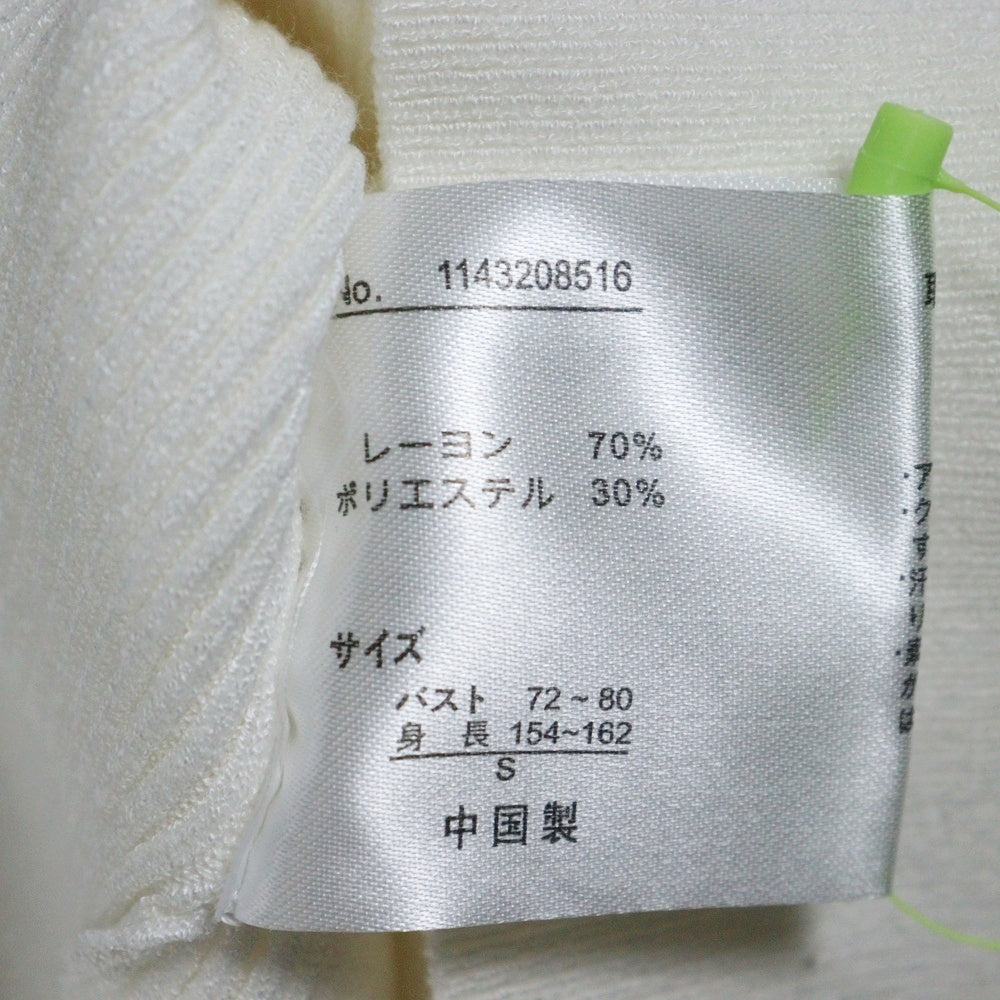 SO close(ソークロース) Vネック ロングスリーブ 長袖 プルオーバー レーヨン リブニット セーター ホワイト レディース