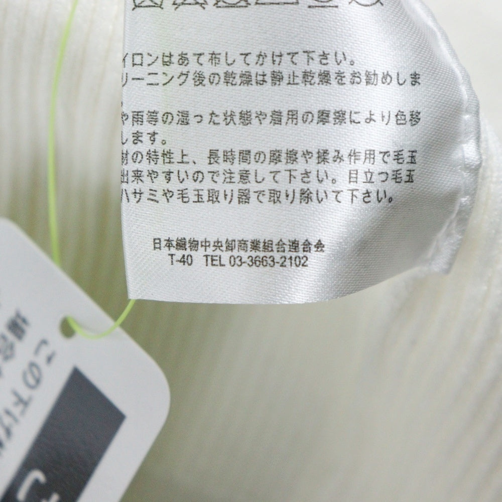 SO close(ソークロース) Vネック ロングスリーブ 長袖 プルオーバー レーヨン リブニット セーター ホワイト レディース