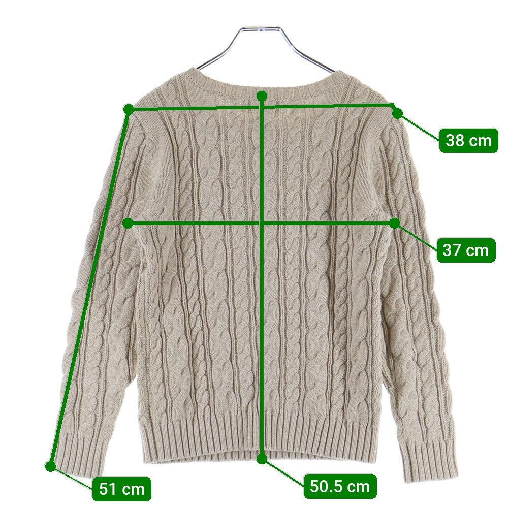 LANDS END(ランズエンド) ランズエンド ニットセーター ベージュ 〇