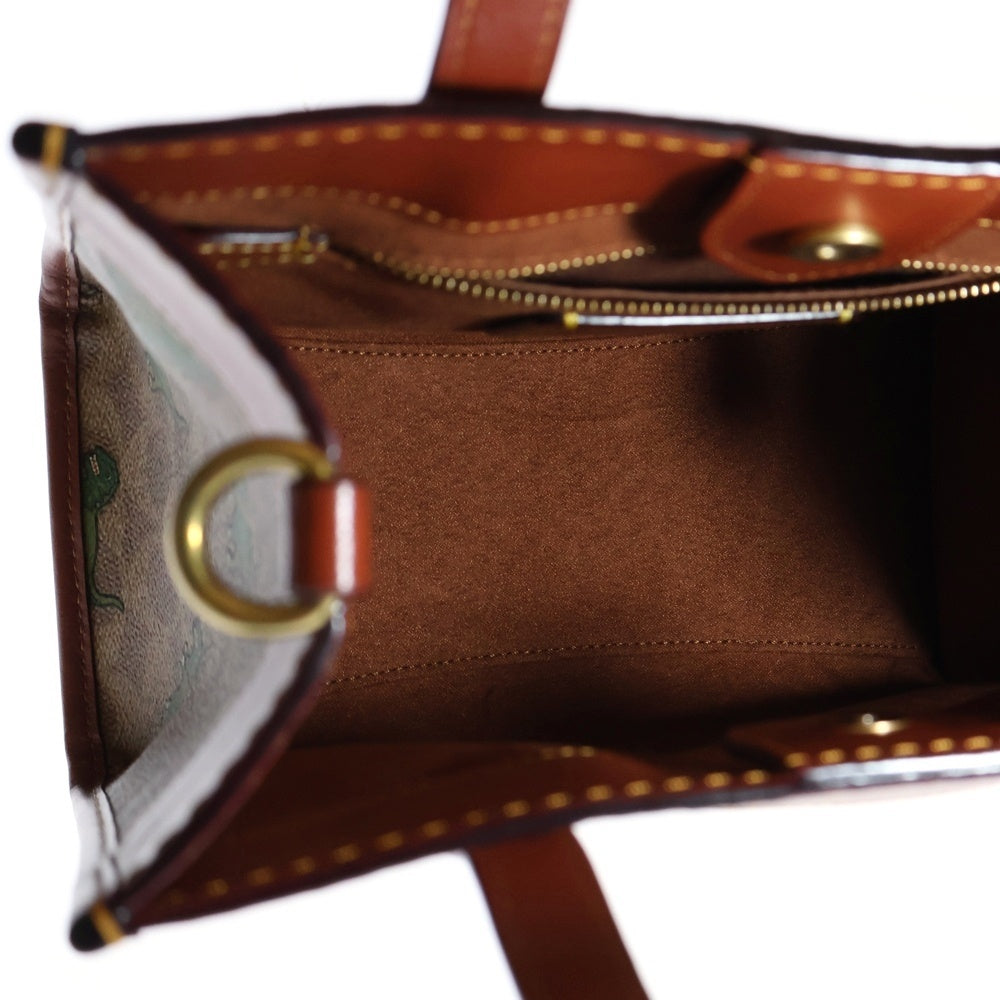 COACH(コーチ) フィールドトート22 レキシープリント 2WAY レザーハンドバッグ ショルダーバッグ ブラウン H2277CF083