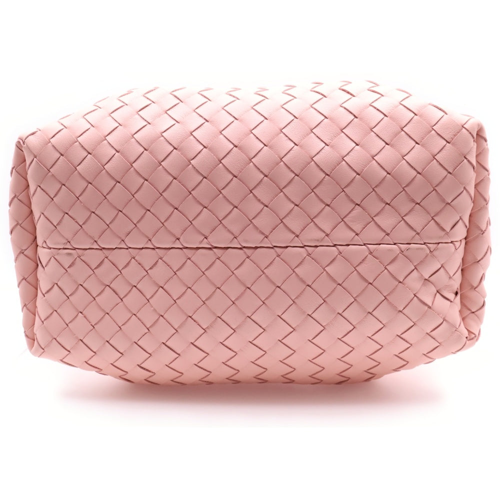 BOTTEGA VENETA(ボッテガヴェネタ) イントレチャート スモール ピナコテーカ 2WAY ポーチ付 レザーハンドバッグ ショルダーバッグ ピンク レディース 819004V5AG11206