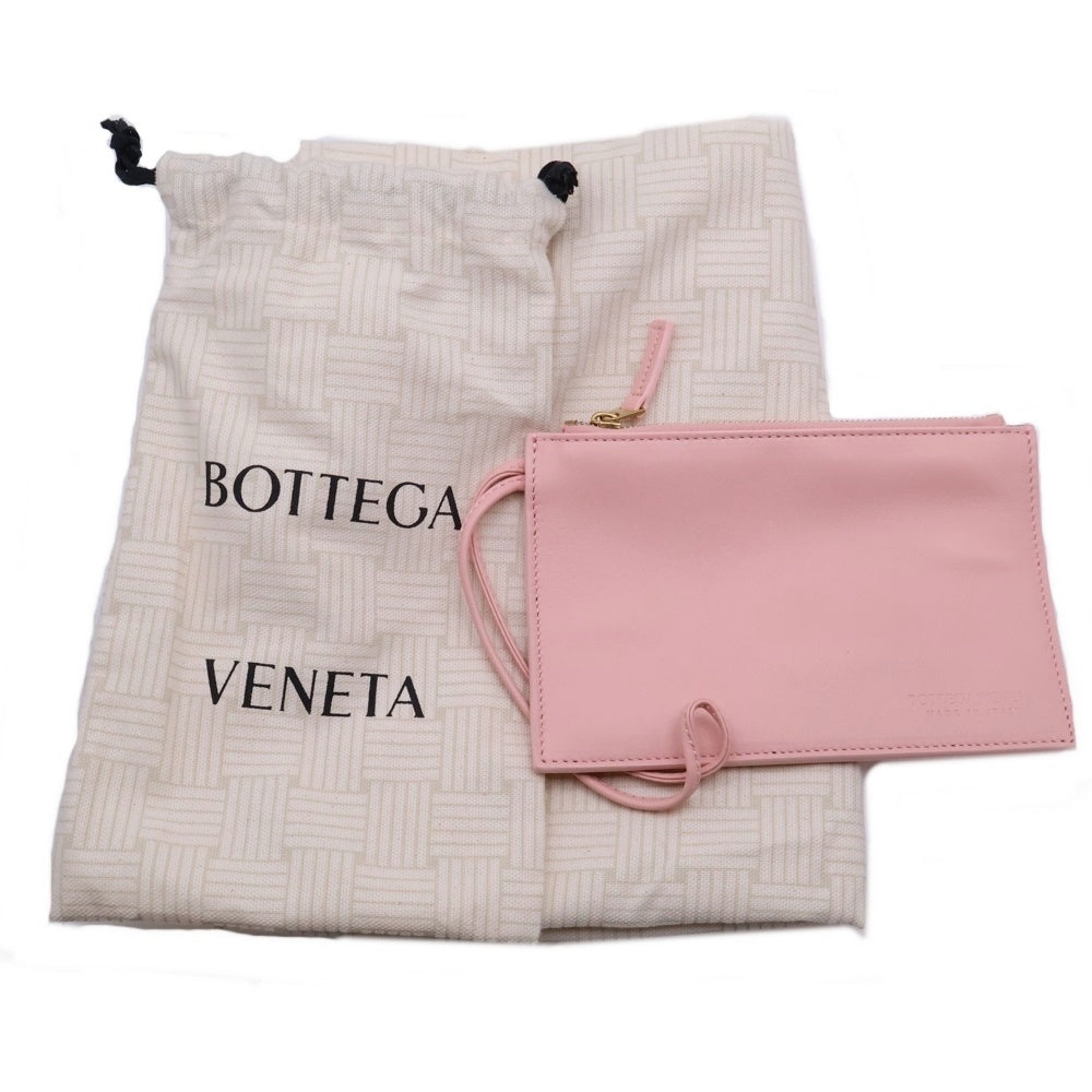 BOTTEGA VENETA(ボッテガヴェネタ) イントレチャート スモール ピナコテーカ 2WAY ポーチ付 レザーハンドバッグ ショルダーバッグ ピンク レディース 819004V5AG11206