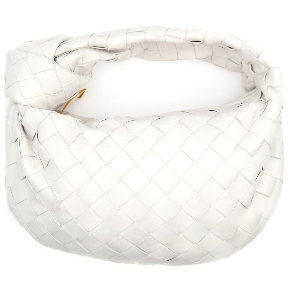BOTTEGA VENETA(ボッテガヴェネタ) ミニジョディ イントレチャート レザー ハンドバッグ ホワイト ゴールド金具 651876