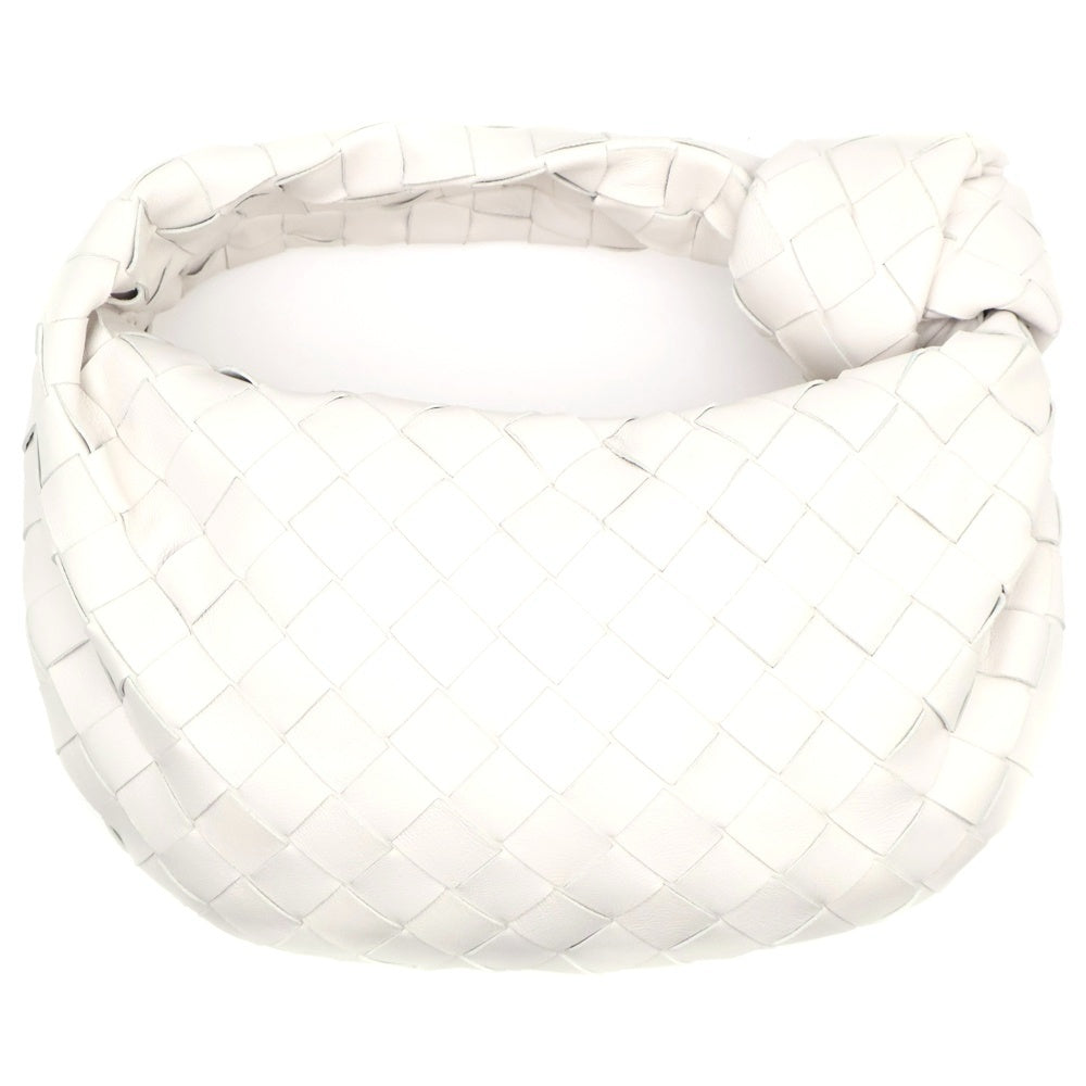 BOTTEGA VENETA(ボッテガヴェネタ) ミニジョディ イントレチャート レザー ハンドバッグ ホワイト ゴールド金具 651876