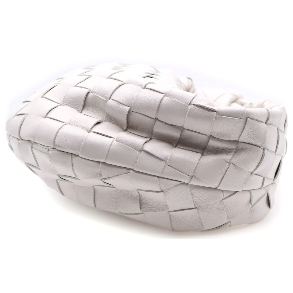 BOTTEGA VENETA(ボッテガヴェネタ) ミニジョディ イントレチャート レザー ハンドバッグ ホワイト ゴールド金具 651876