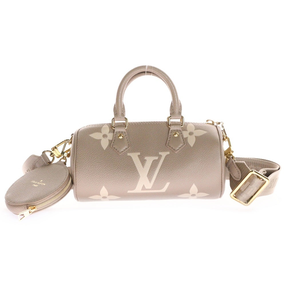 LOUIS VUITTON(ルイヴィトン) モノグラムアンプラント パピヨンBB トゥルトレールクレーム 2WAY ポーチ付 レザーハンドバッグ ショルダーバッグ ベージュ レディース M46031