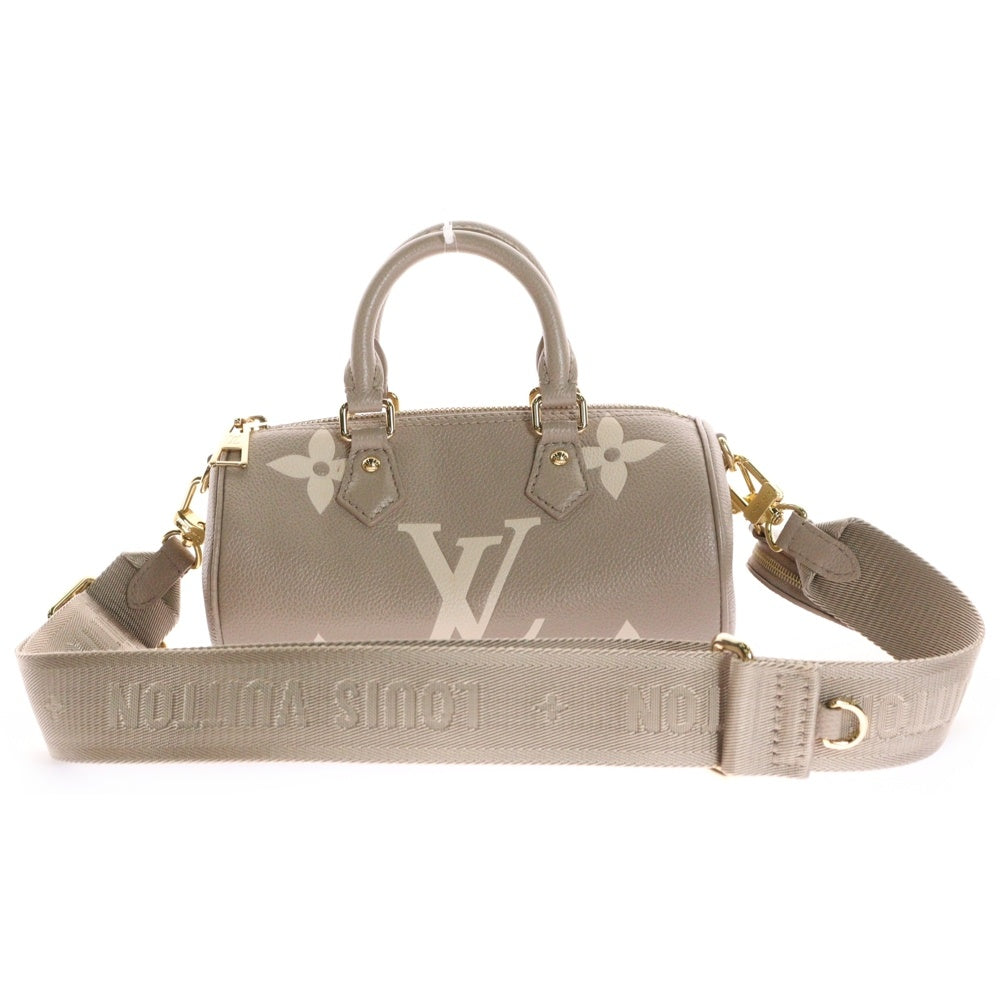 LOUIS VUITTON(ルイヴィトン) モノグラムアンプラント パピヨンBB トゥルトレールクレーム 2WAY ポーチ付 レザーハンドバッグ ショルダーバッグ ベージュ レディース M46031