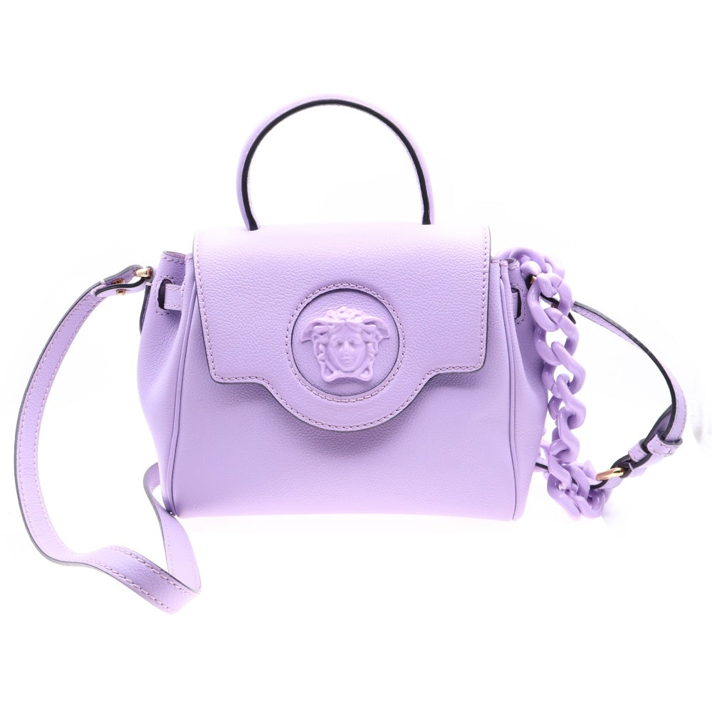 VERSACE(ヴェルサーチ) ラ メドゥーサ 2WAY ショルダーバッグ ハンドバッグ パープル レザー