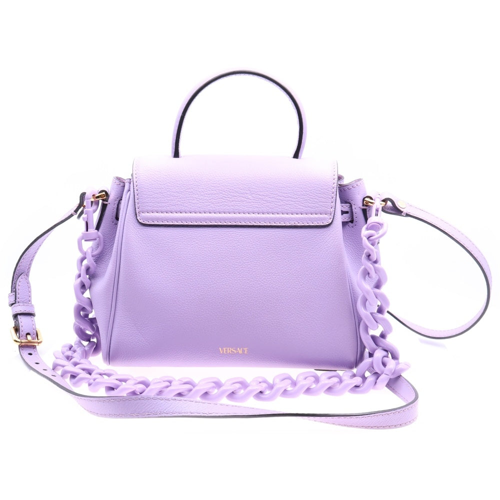 VERSACE(ヴェルサーチ) ラ メドゥーサ 2WAY ショルダーバッグ ハンドバッグ パープル レザー