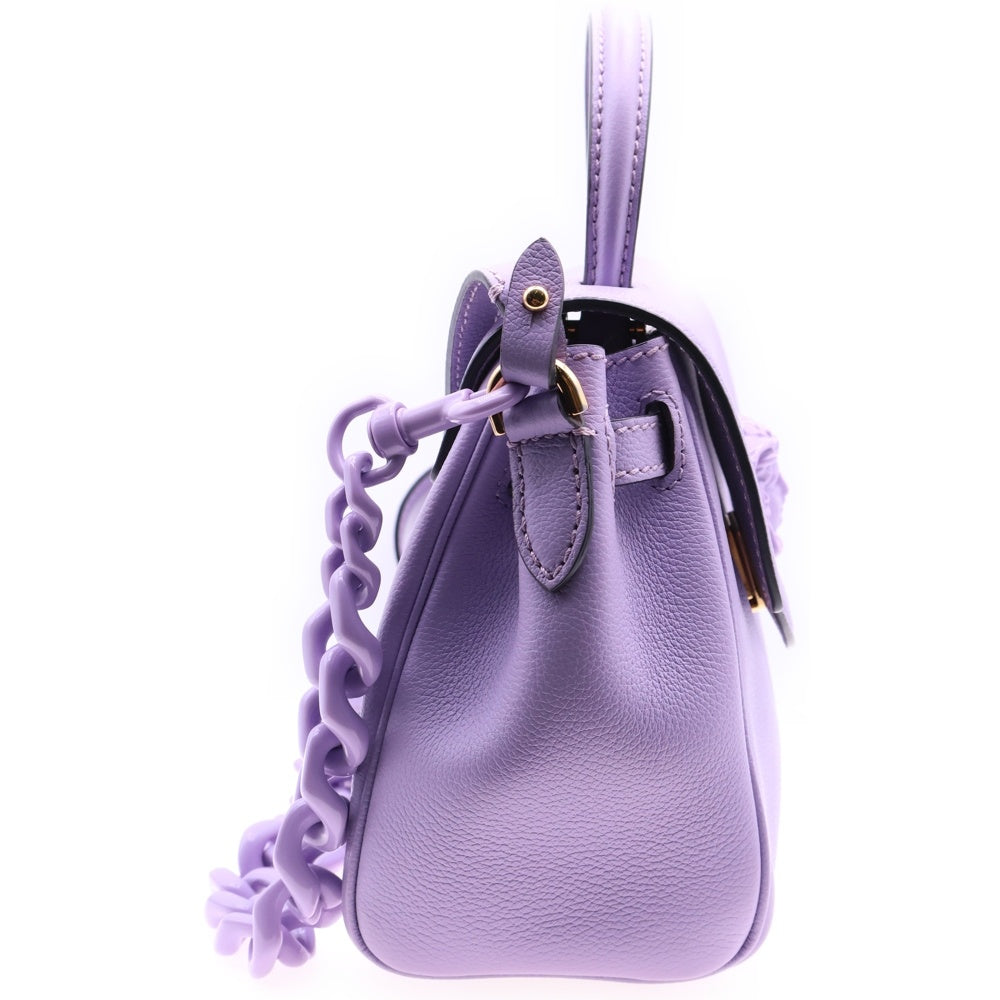 VERSACE(ヴェルサーチ) ラ メドゥーサ 2WAY ショルダーバッグ ハンドバッグ パープル レザー