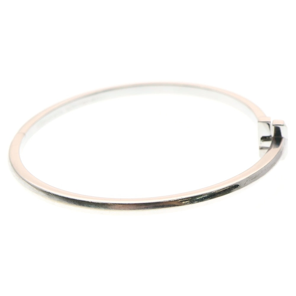 TIFFANY&Co(ティファニー) Tワン ナロー ブレスレット ハーフパヴェダイヤ Au750 K18 WG ホワイトゴールド