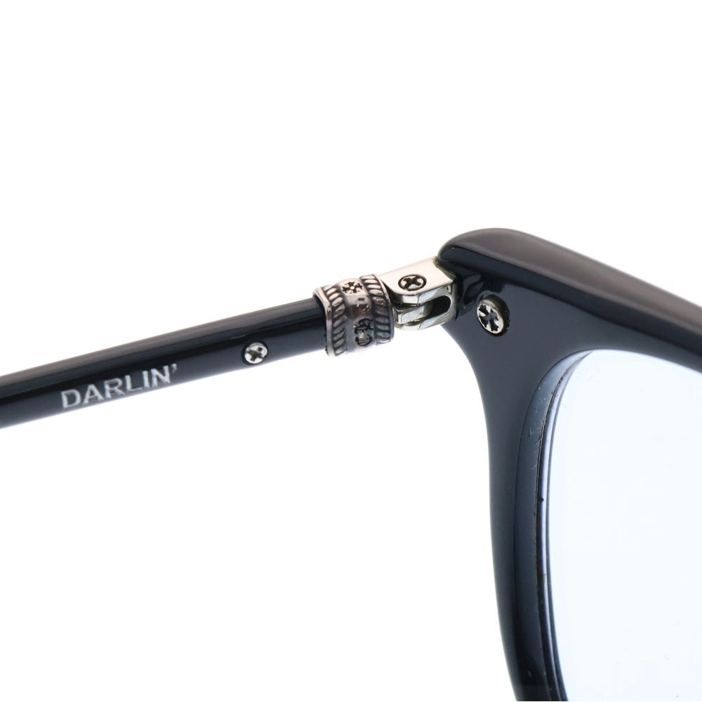 CHROME HEARTS(クロムハーツ) DARLIN ダーリン フローラルモチーフ ウェリントンサングラス メガネ ブラック×シルバー