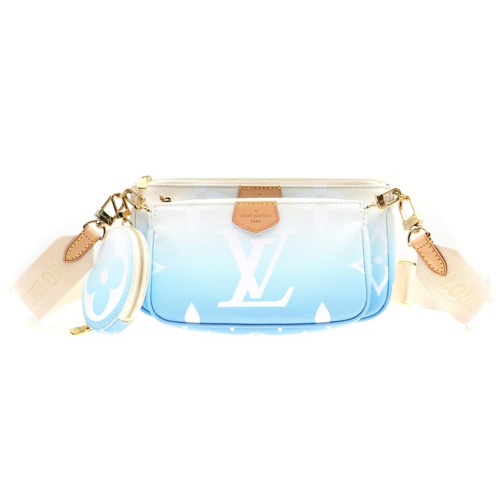 LOUIS VUITTON(ルイヴィトン) モノグラム・ジャイアント ミュルティ ポシェット アクセソワール ICタイプ M57633 PVC ブルー ショルダーバッグ