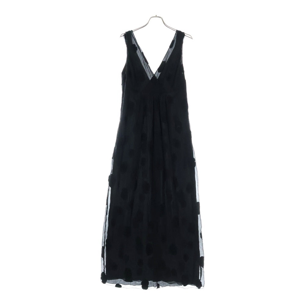CHANEL(シャネル) カメリア シルクワンピース 黒 42 94305