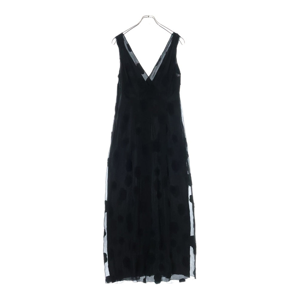 CHANEL(シャネル) カメリア シルクワンピース 黒 42 94305