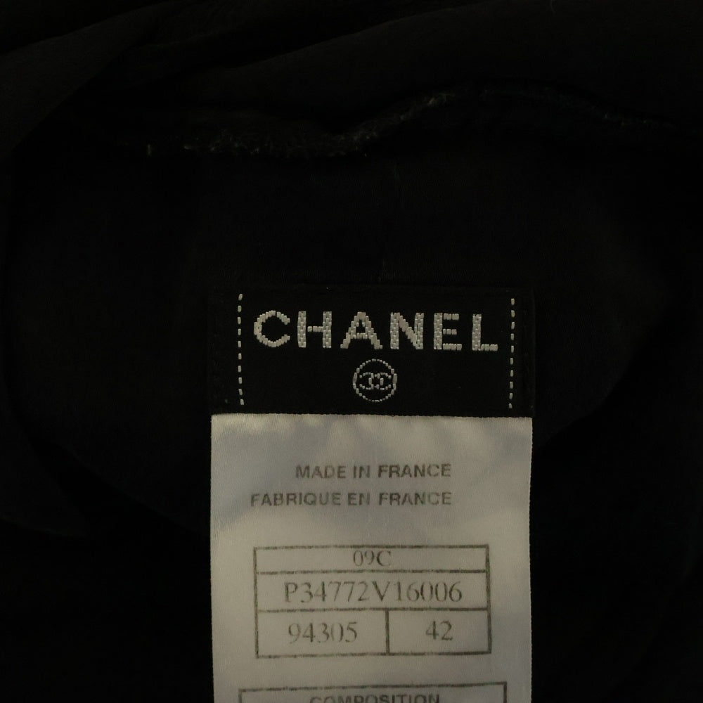 CHANEL(シャネル) カメリア シルクワンピース 黒 42 94305