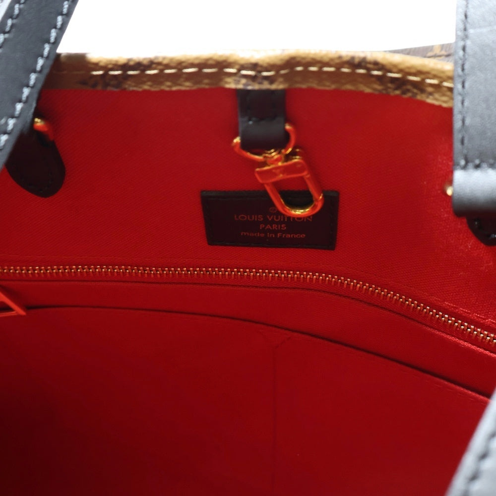 LOUIS VUITTON(ルイヴィトン) モノグラムジャイアント リバース オンザゴーMM M45321 ブラウン PVC ハンドバッグ トートバッグ