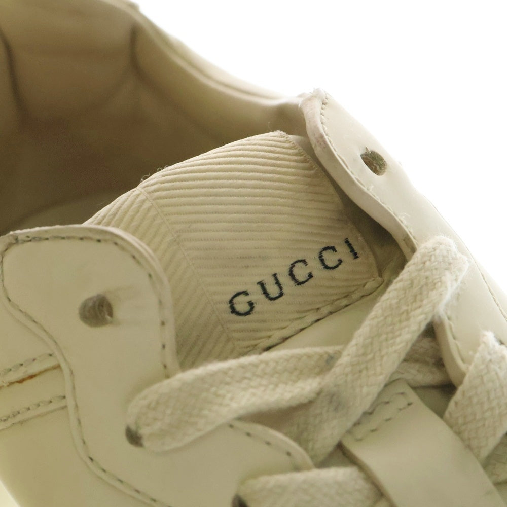 GUCCI(グッチ) Rhyton ライトン インターロッキングG ロゴプリント ローカットスニーカー ベージュ レディース 500877 36.5/23.5cm