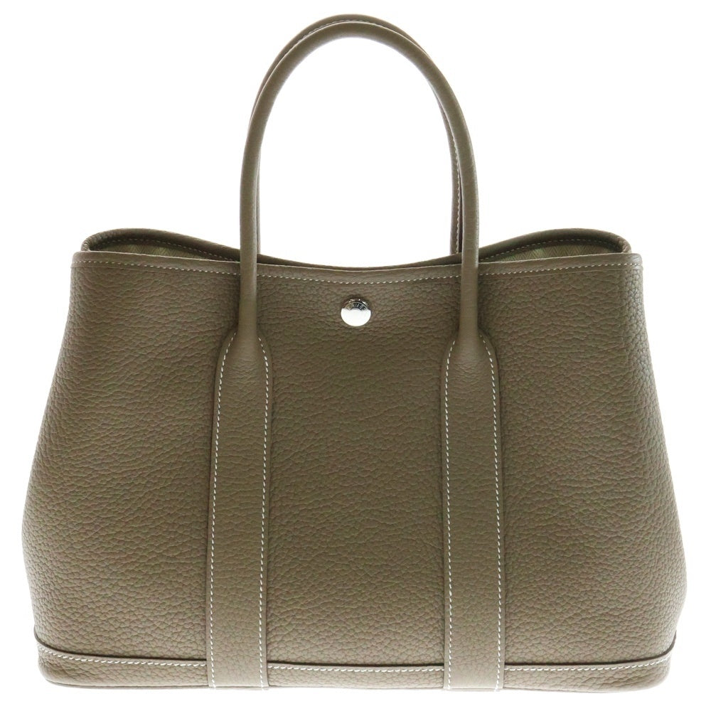 HERMES(エルメス) ガーデンパーティTPM エトゥープ ネゴンダ U刻印 シルバー金具 ハンドバッグ