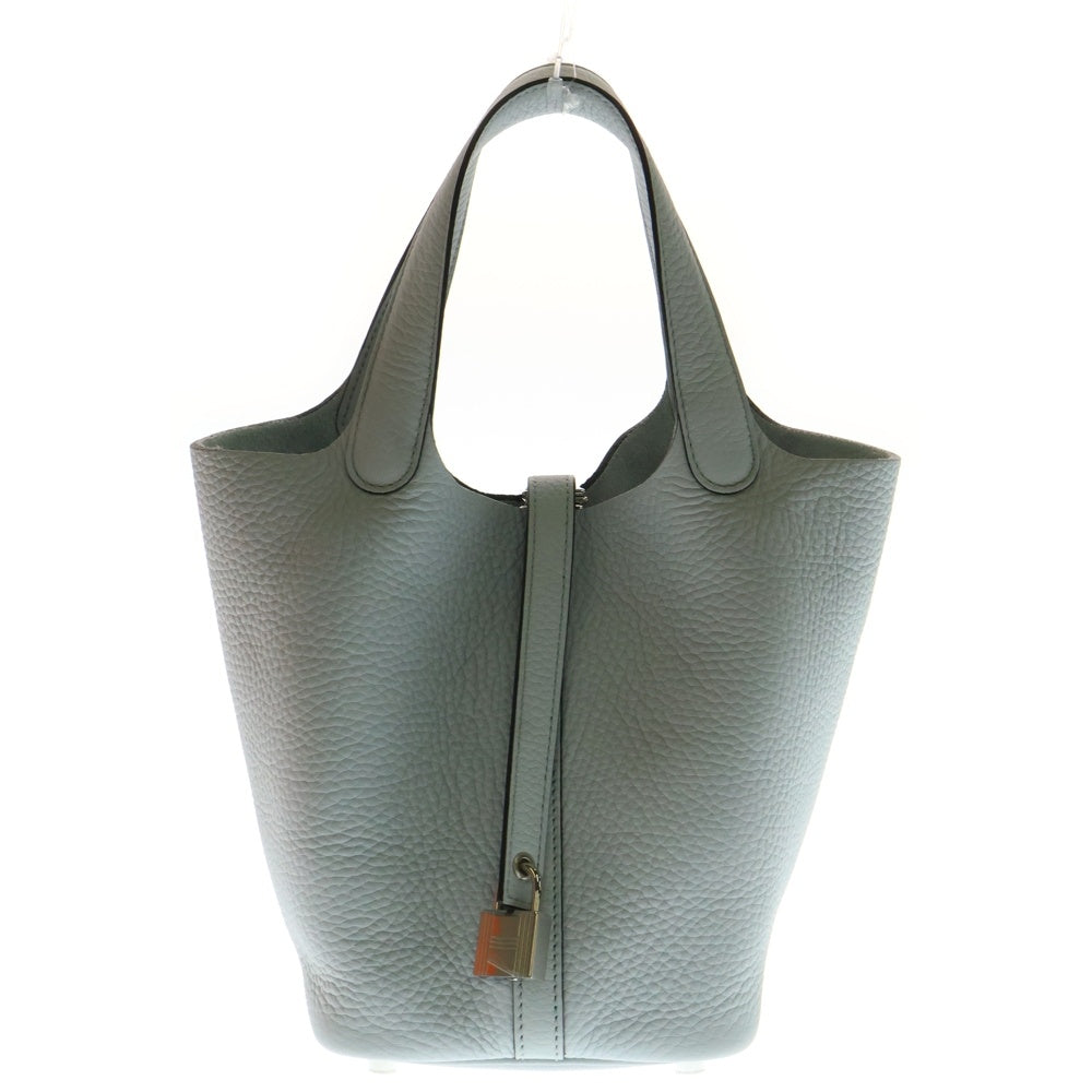 HERMES(エルメス) ピコタンロックPM ブルーペール トリヨンクレマンス シルバー金具 B刻印 ハンドバッグ