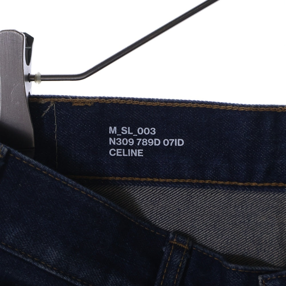 CELINE(セリーヌ) エディ期 ユーズド加工 5ポケット ストレートデニムパンツ ジーンズ インディゴ N309 789D 07ID