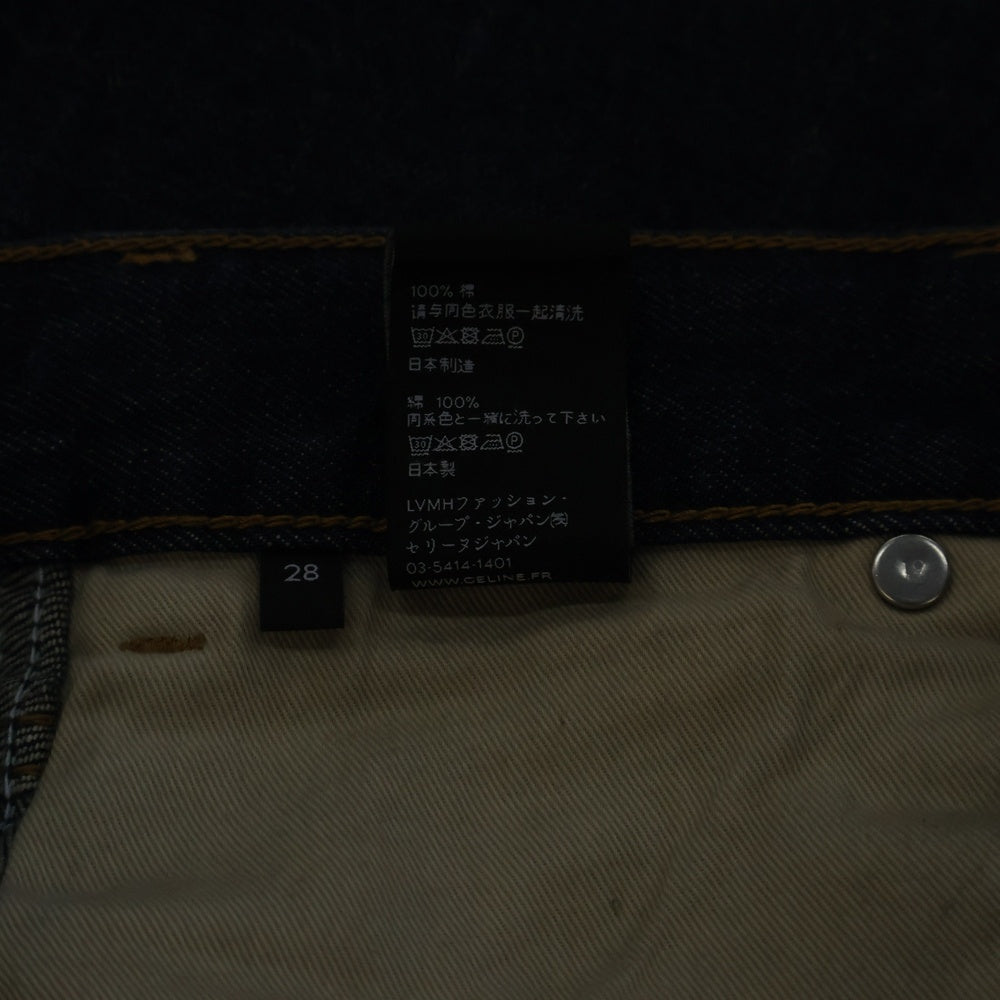 CELINE(セリーヌ) エディ期 ユーズド加工 5ポケット ストレートデニムパンツ ジーンズ インディゴ N309 789D 07ID
