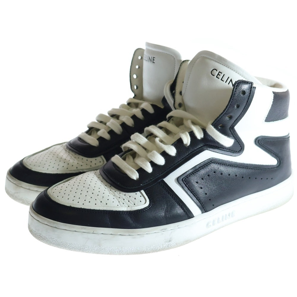 CELINE(セリーヌ) Z TRAINER CT-01 HIGH SNEAKERS レースアップ ハイカットスニーカー ブラック×ホワイト 41/26cm