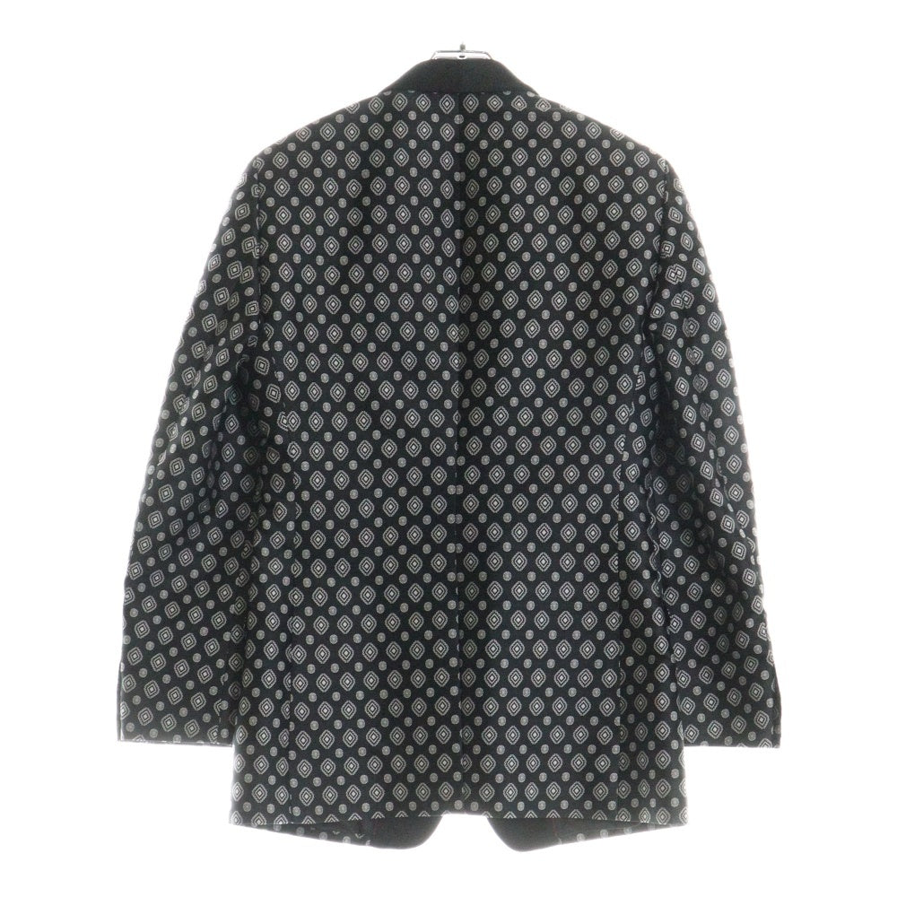DOLCE & GABBANA(ドルチェアンドガッバーナ) スーツ セットアップ ブラック×ホワイト ポリエステル 総柄 サイズ46