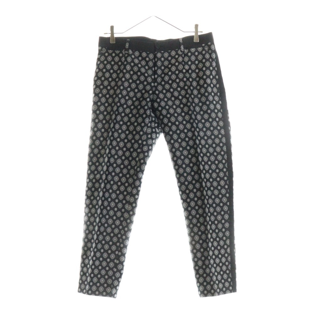 DOLCE & GABBANA(ドルチェアンドガッバーナ) スーツ セットアップ ブラック×ホワイト ポリエステル 総柄 サイズ46