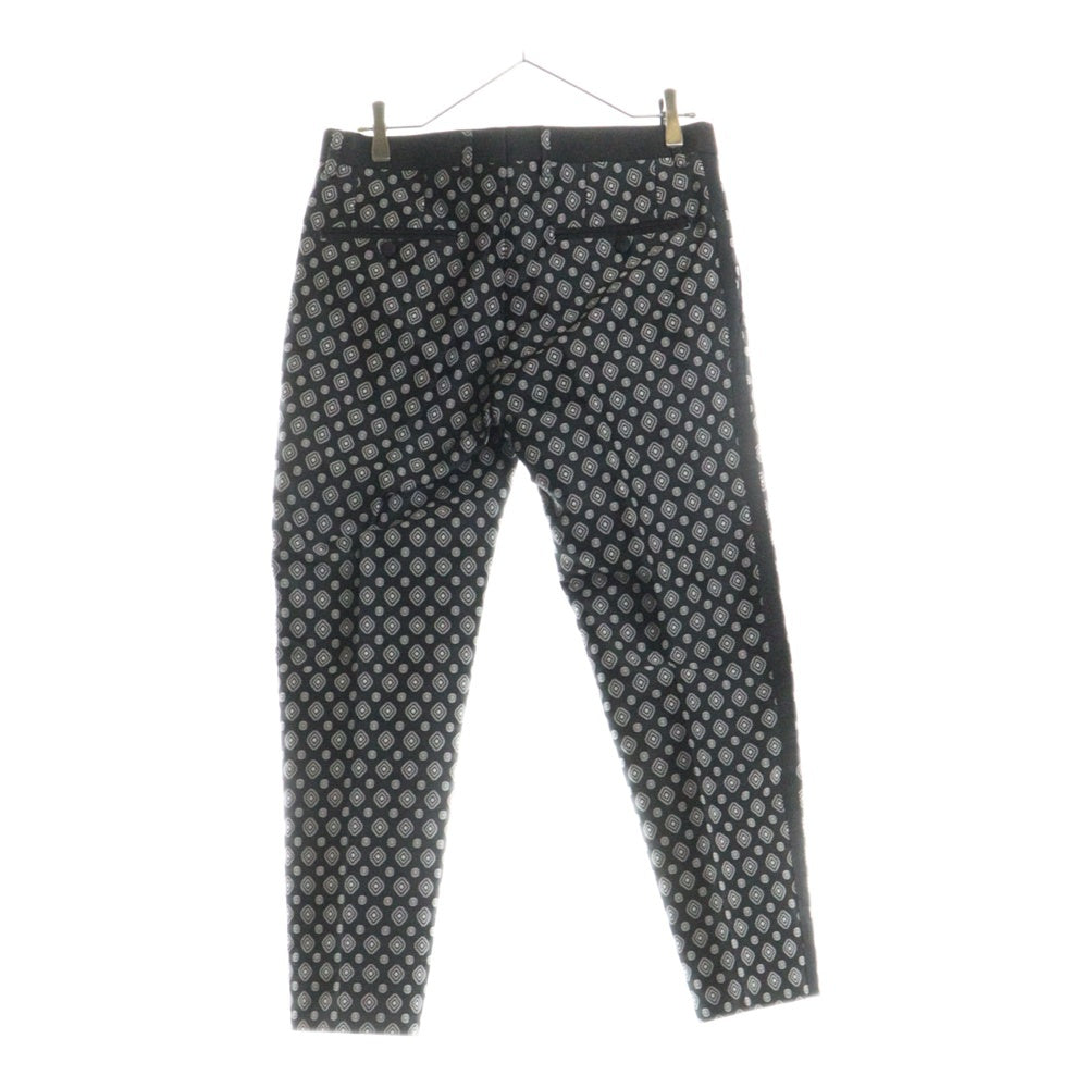 DOLCE & GABBANA(ドルチェアンドガッバーナ) スーツ セットアップ ブラック×ホワイト ポリエステル 総柄 サイズ46