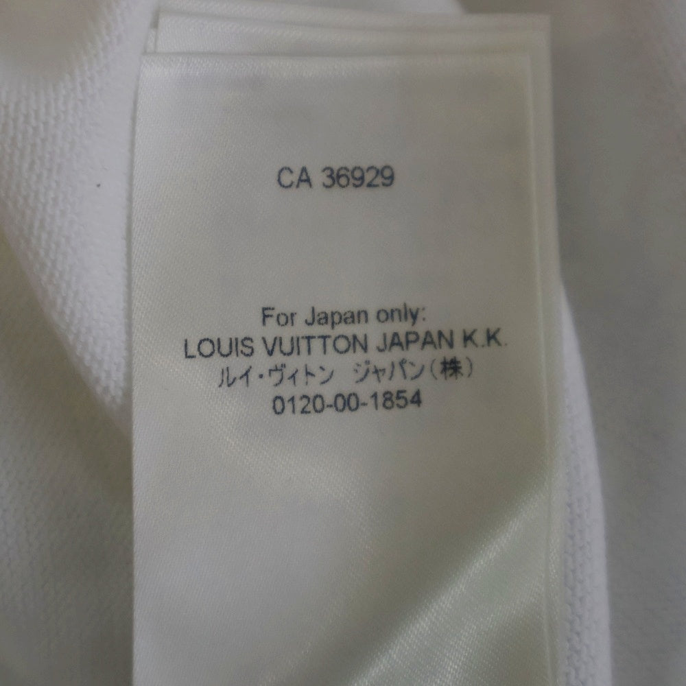 LOUIS VUITTON(ルイヴィトン) 24SS LV SKI スキー ロゴ ジャガード 半袖 コットン ニット セーター ホワイト/ブルー RM241M AUR HQN13W