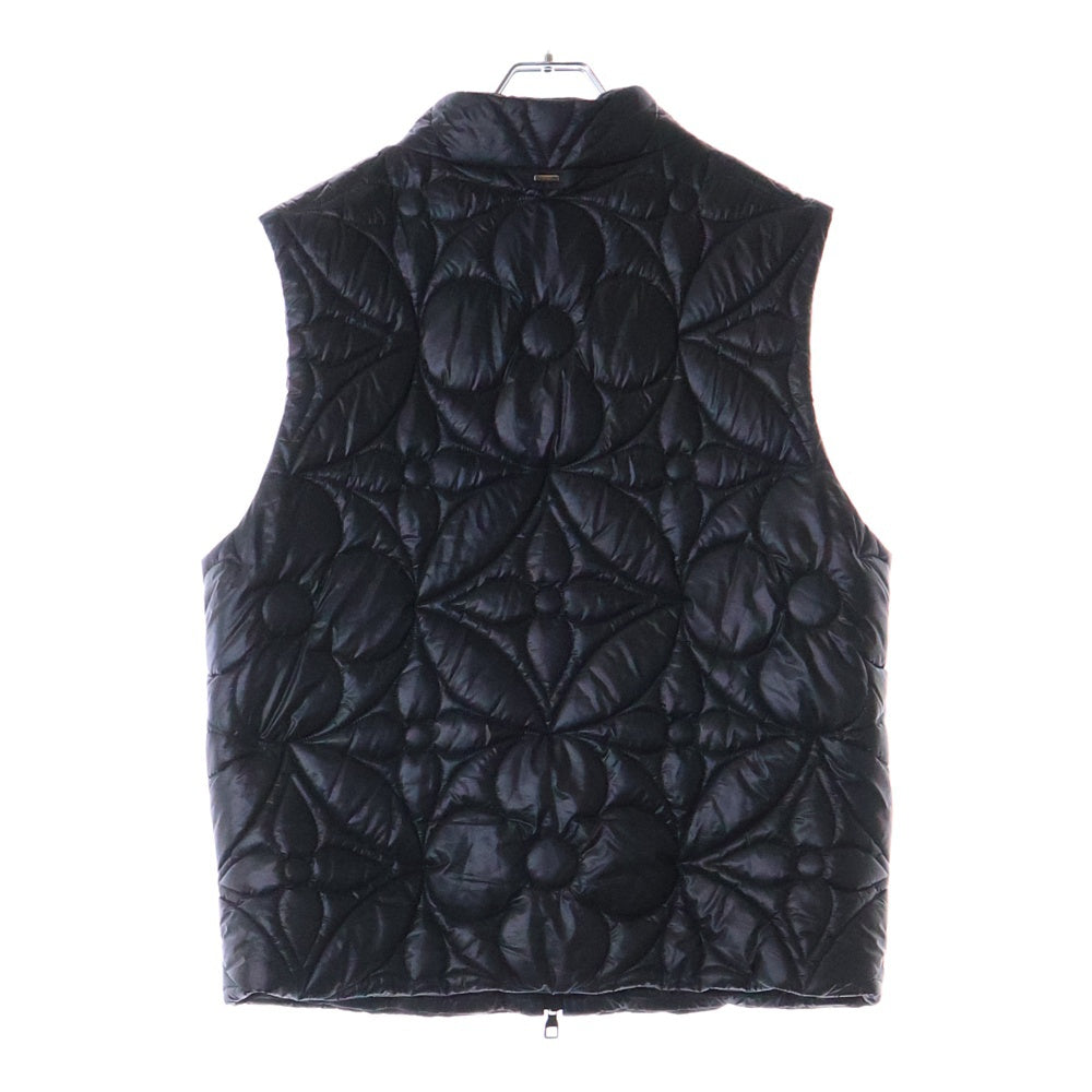 LOUIS VUITTON(ルイヴィトン) 22SS LVSE PADDED MNG FLOWER GILET パデッド モノグラム ジャイアント フラワー キルティング ジップアップ ダウンベスト ジレ ブラック RM221Q DH1 HLG47W
