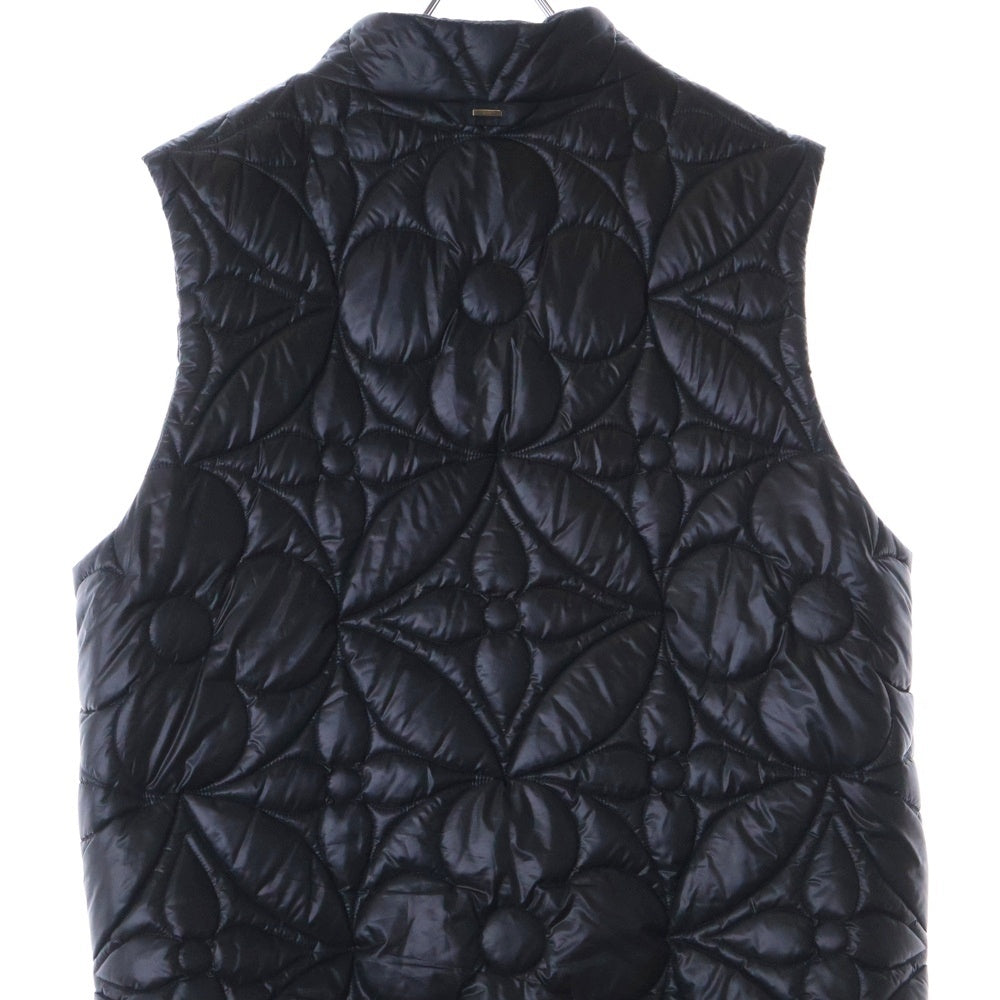LOUIS VUITTON(ルイヴィトン) 22SS LVSE PADDED MNG FLOWER GILET パデッド モノグラム ジャイアント フラワー キルティング ジップアップ ダウンベスト ジレ ブラック RM221Q DH1 HLG47W