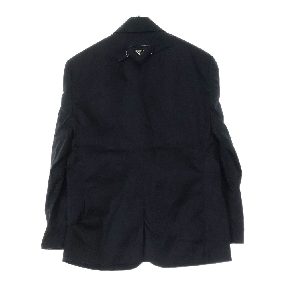 PRADA(プラダ) RE-NYLON リナイロン エコニール トライアングルロゴプレート ポーチ付き 2B テーラードジャケット ブラック レディース 270101 S232 1WQ8