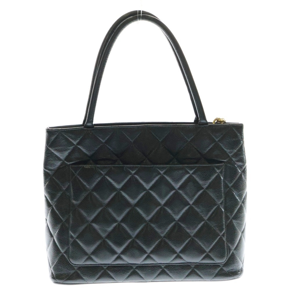 CHANEL(シャネル) 復刻トート ブラック キャビアスキン ゴールド金具 ハンドバッグ トートバッグ