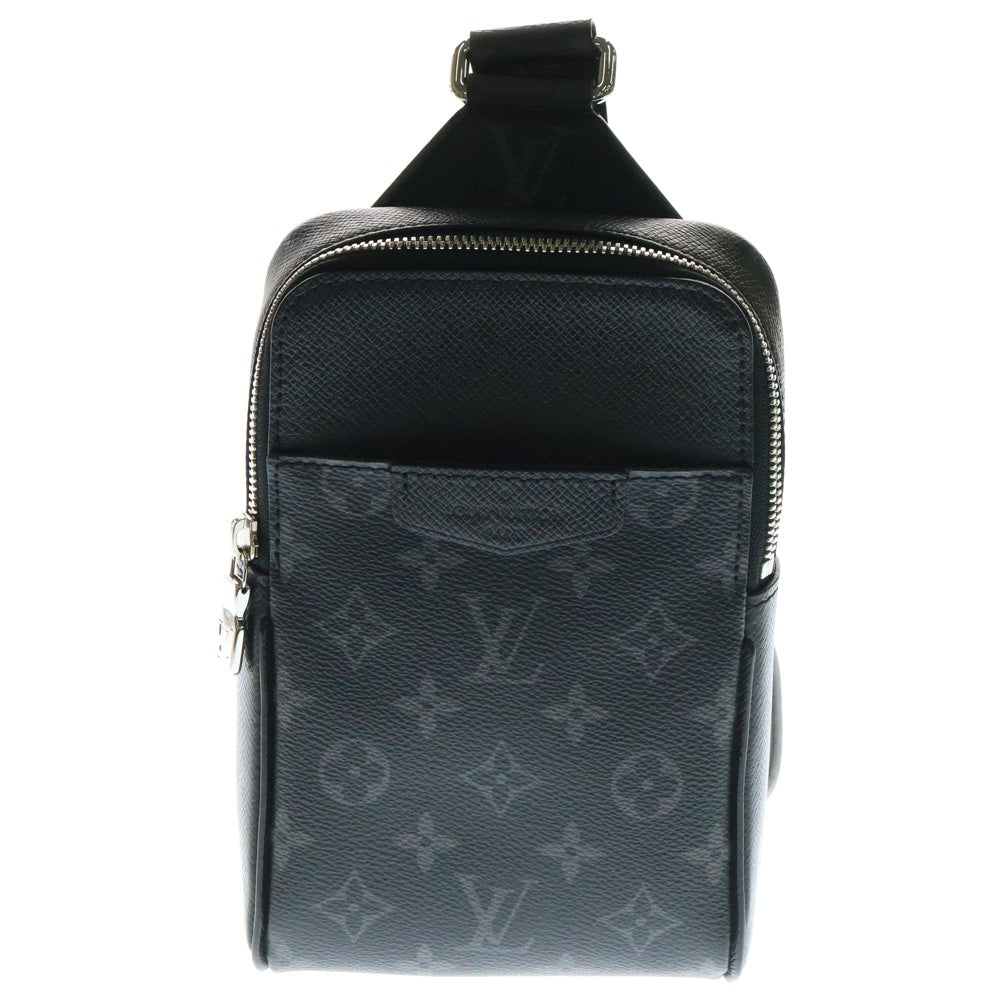 LOUIS VUITTON(ルイヴィトン) モノグラムエクリプス タイガラマ アウトドアスリングバッグ クロスボディ ショルダーバッグ ブラック ノワール シルバー金具 レザー×PVC M30741