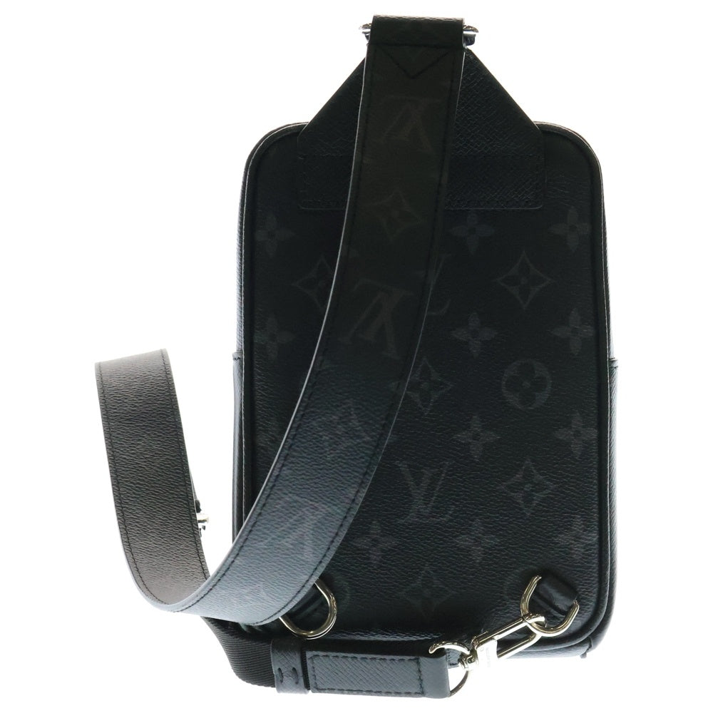 LOUIS VUITTON(ルイヴィトン) モノグラムエクリプス タイガラマ アウトドアスリングバッグ クロスボディ ショルダーバッグ ブラック ノワール シルバー金具 レザー×PVC M30741