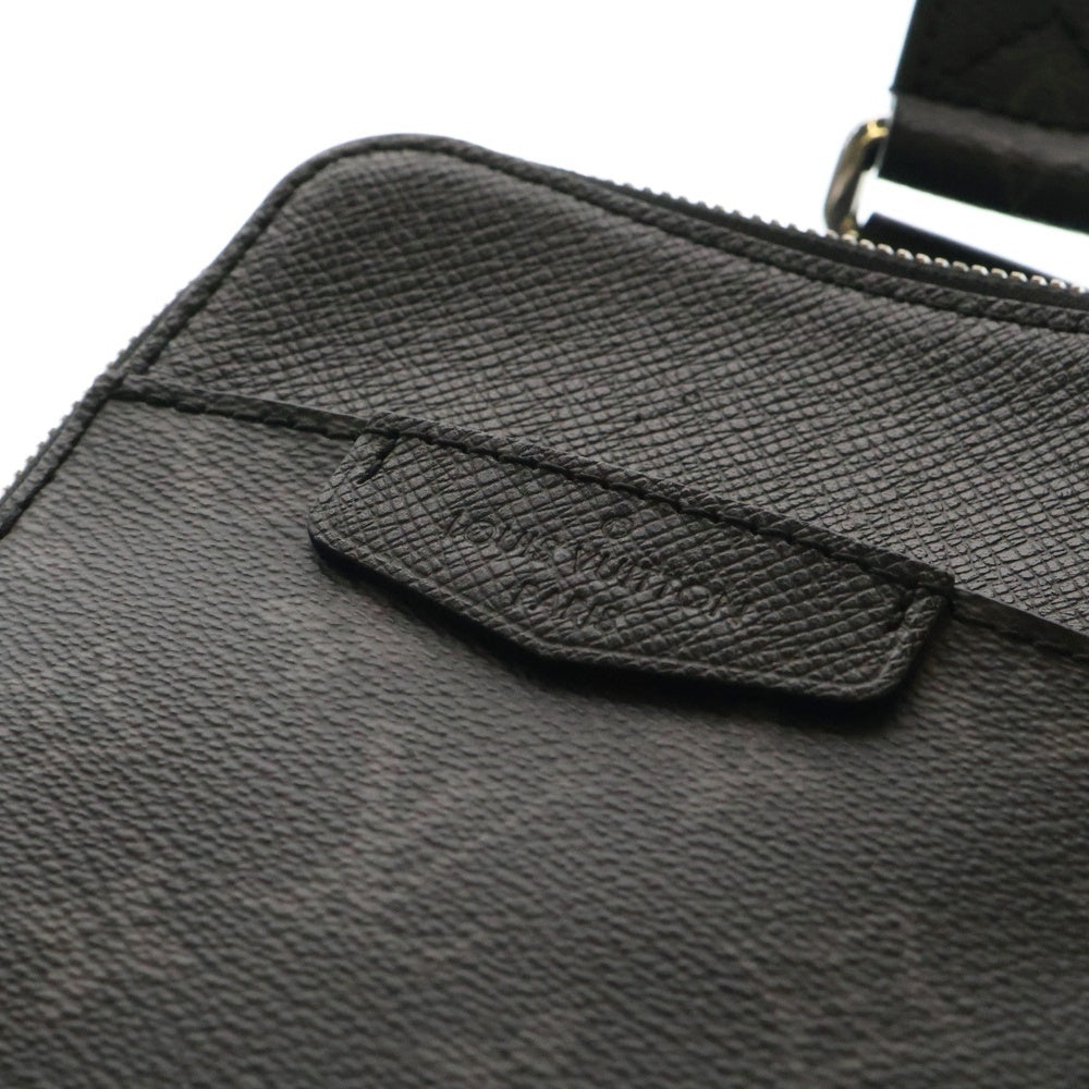 LOUIS VUITTON(ルイヴィトン) モノグラムエクリプス タイガラマ アウトドアスリングバッグ クロスボディ ショルダーバッグ ブラック ノワール シルバー金具 レザー×PVC M30741