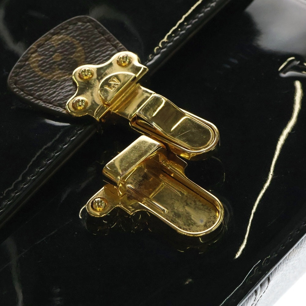 LOUIS VUITTON(ルイヴィトン) チェリーウッドBB ヴェルニ ノワール モノグラム パテント コンビレザー PVC 2WAY ハンド ショルダーバッグ ゴールド金具 ブラック/ブラウン M51953