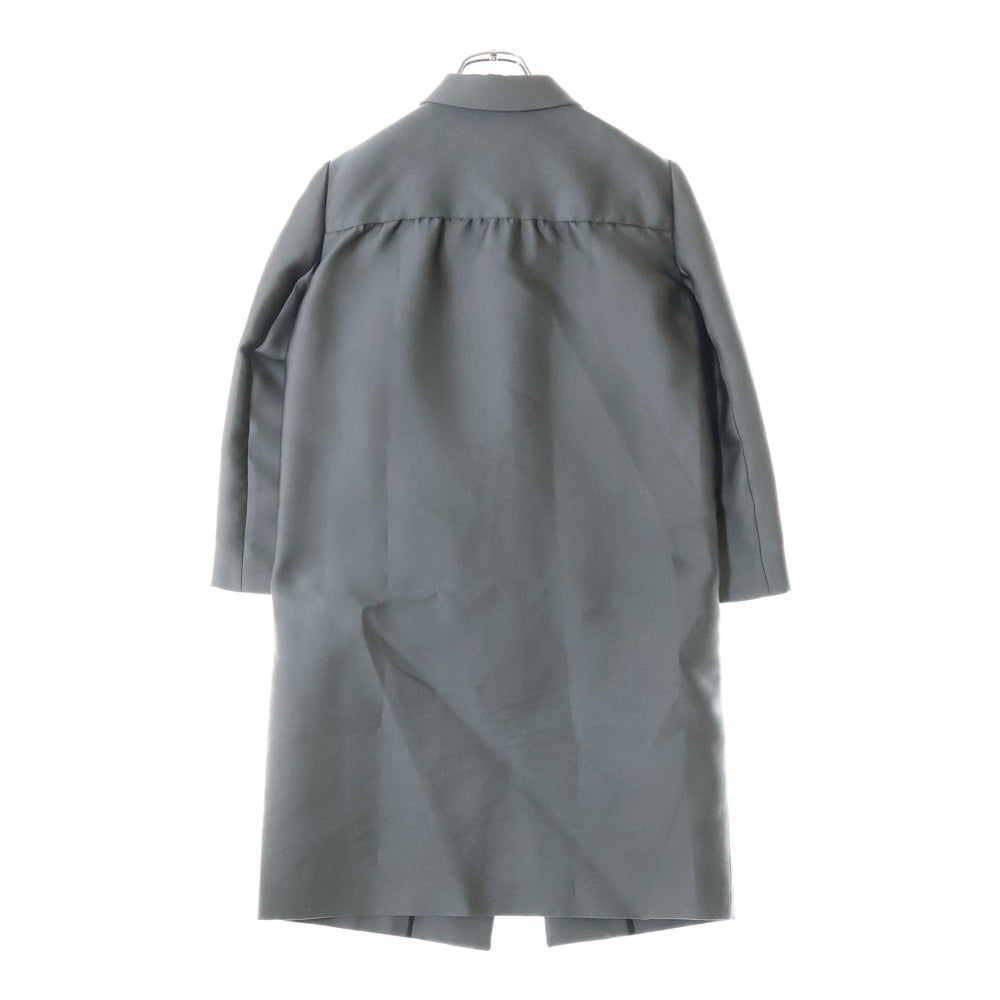 PRADA(プラダ) ギャザーデザイン ポリエステルロングコート グレー レディース APD1 2009 50B4