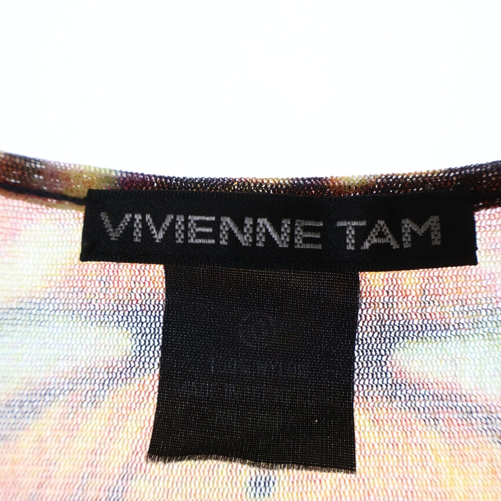 VIVIENNE TAM(ヴィヴィアンタム) ガネーシャプリント セカンドスキン パワーネットシアー半袖Tシャツ マルチ