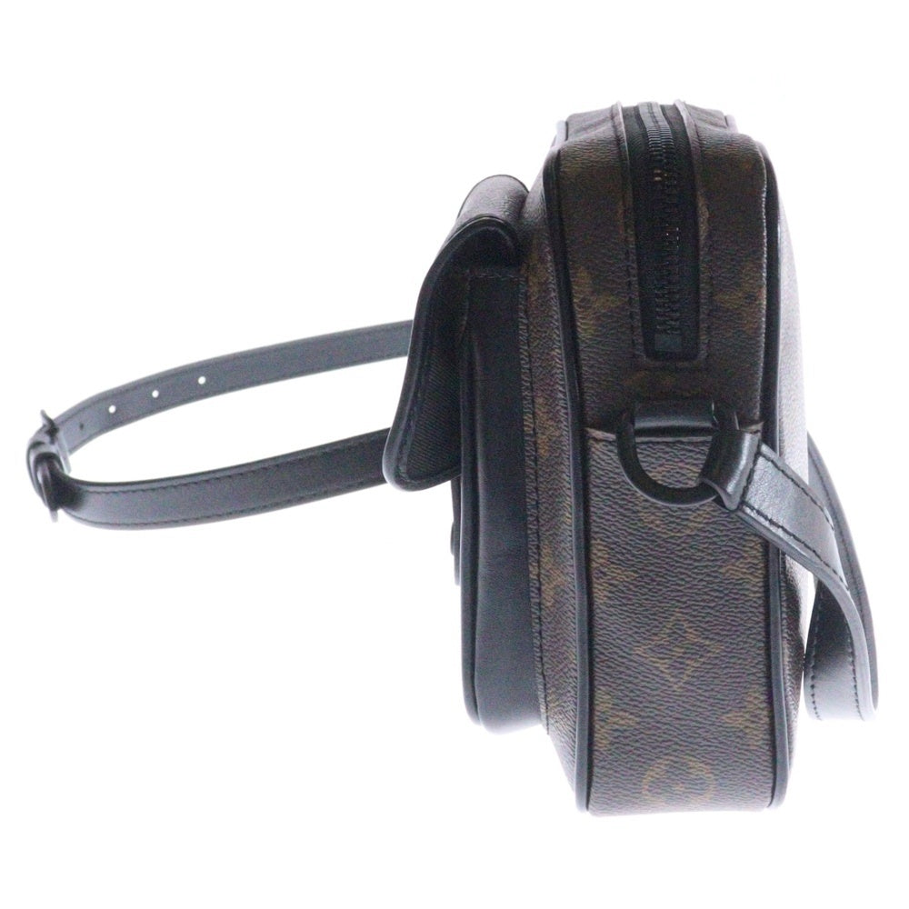 LOUIS VUITTON(ルイヴィトン) モノグラム マカサー クリストファー・ウエアラブル ウォレット ショルダーバッグ ブラウン×ブラック PVC M69404 ICタイプ