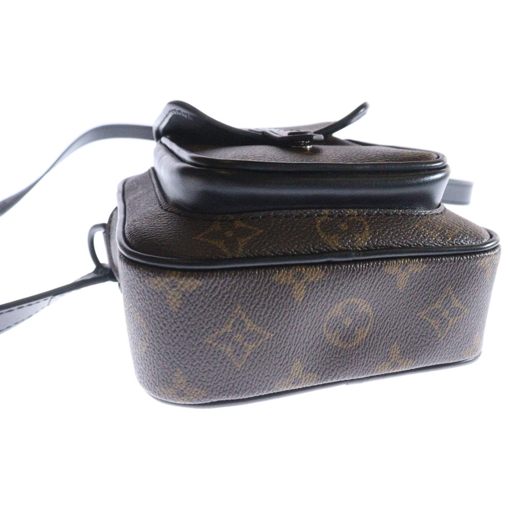 LOUIS VUITTON(ルイヴィトン) モノグラム マカサー クリストファー・ウエアラブル ウォレット ショルダーバッグ ブラウン×ブラック PVC M69404 ICタイプ