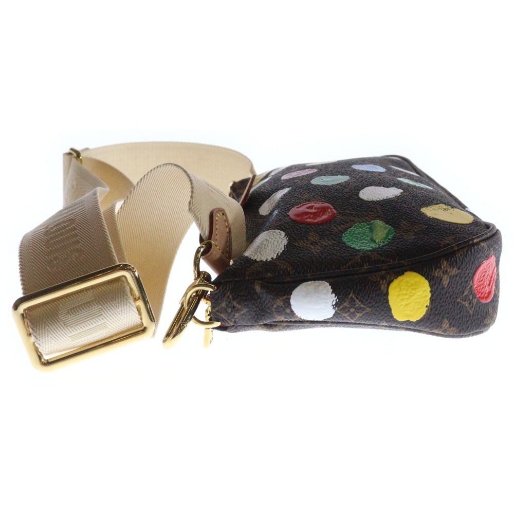 LOUIS VUITTON(ルイヴィトン) モノグラム ミュルティポシェット アクセソワール 草間彌生コラボ M46385 ICタイプ ブラウン マルチカラー PVC ショルダーバッグ