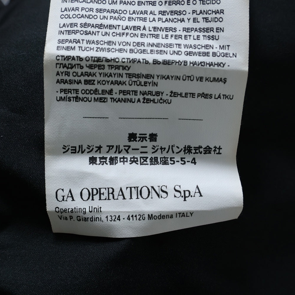 EMPORIO ARMANI(エンポリオアルマーニ) バックロゴプレート マルチポケット ジップアップ ダウンジャケット ブラック 6G1BB3 1NPCZ